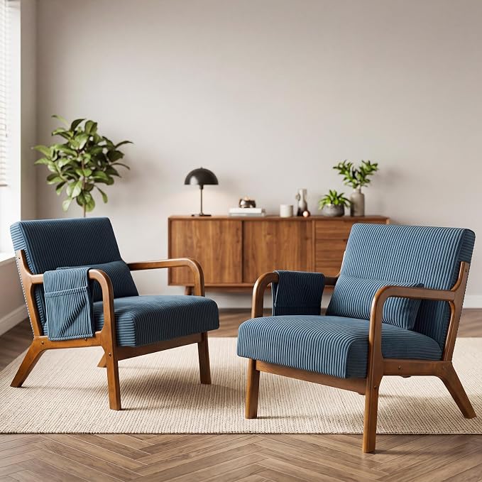 DUMOS Accent Chairs Set of 2, Mid Century Modern Accent Chair by DumosLifestyle