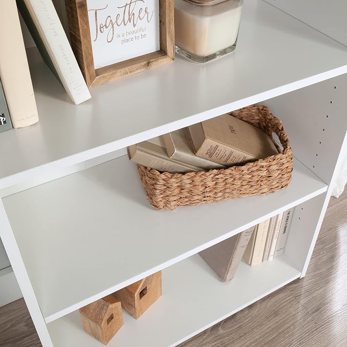 Sauder Beginnings 3-Shelf Bookcase/ Book shelf, Soft White finish - Image 7