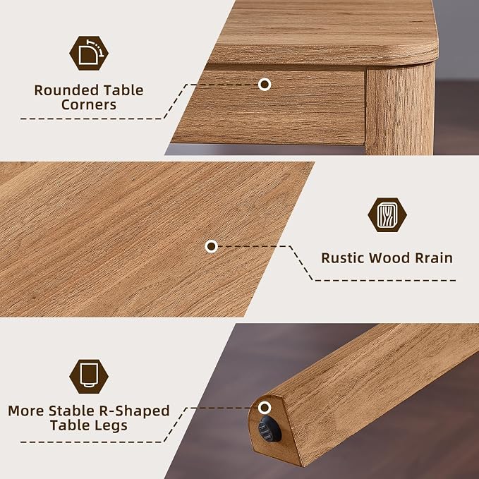 Joaxswe Farmhouse Nesting Tables Set of 3, Living Room Table Set - Image 4
