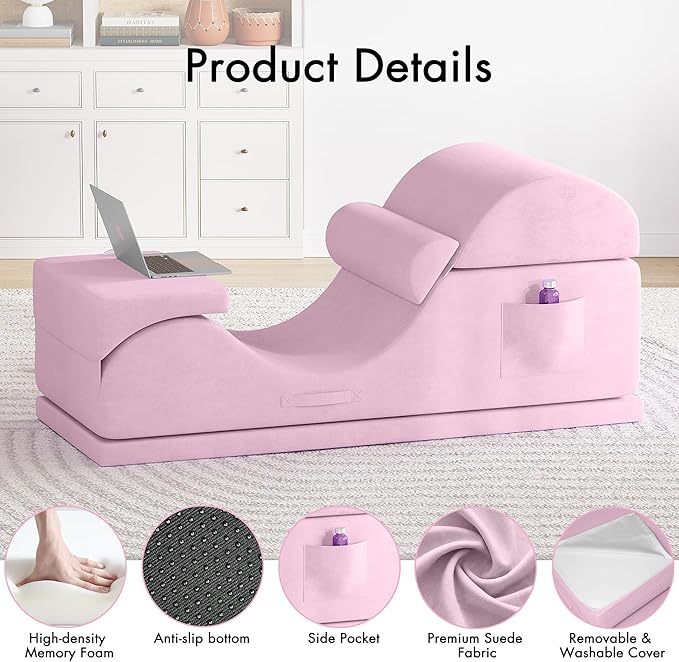 Convertible Yoga Chair for Adults, Ergonomic Foam Lounge - Image 4