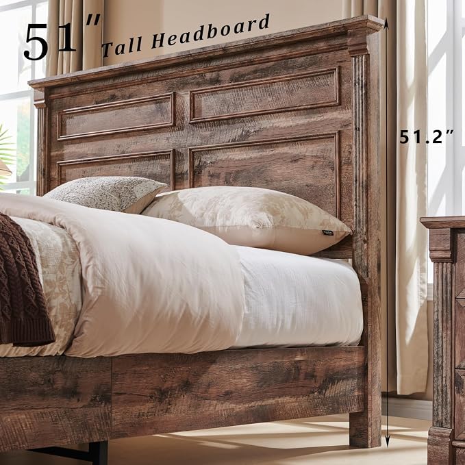Aitjunz Farmhouse Full Size Bed Frame - Image 4