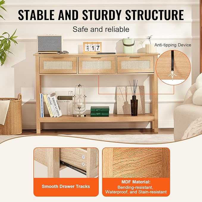 VEVOR Rattan Console Table - Image 6