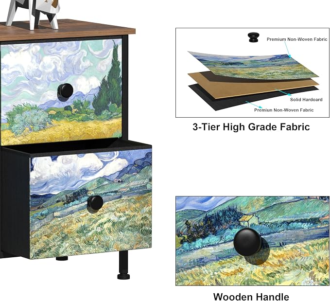 EXOTICA 6 Drawer Dresser for Bedroom Van Gogh Chest of Drawers Wide TV Stands - Image 5