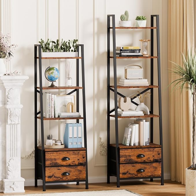 Furologee 4-Tier Ladder Shelf, Small Bookshelf - Image 9