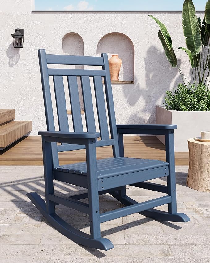 GarveeLife Poly Lumber Rocking Chair Outdoor Set of 4 - Image 7