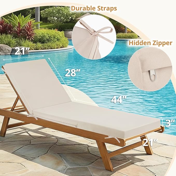 Fabuday Chaise Lounge Chair Cushions - Image 2
