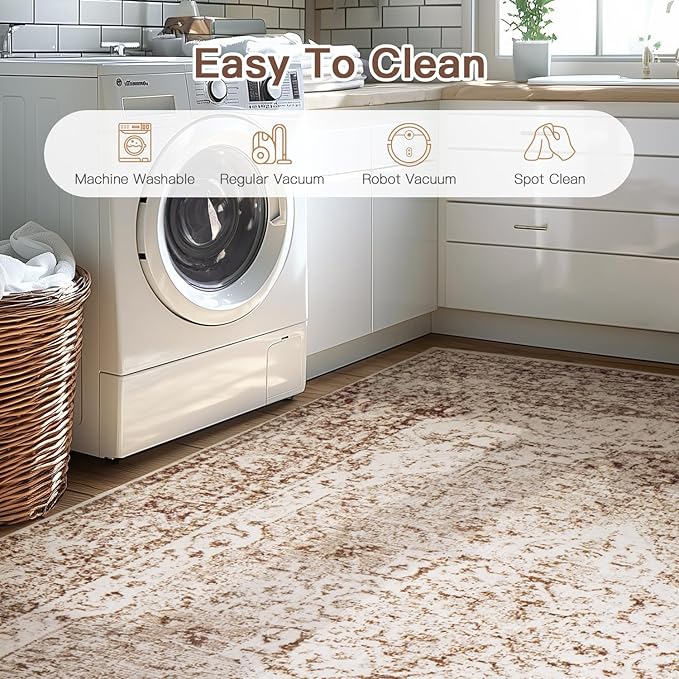 Lofus 3x5 Area Rugs for Living Room, Machine Washable Area Rug, Soft Small Rugs - Image 3