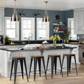 HAOBO Home 24" Backless Metal Counter Stool Height Bar Stools, Barstools by HAOBOHOME