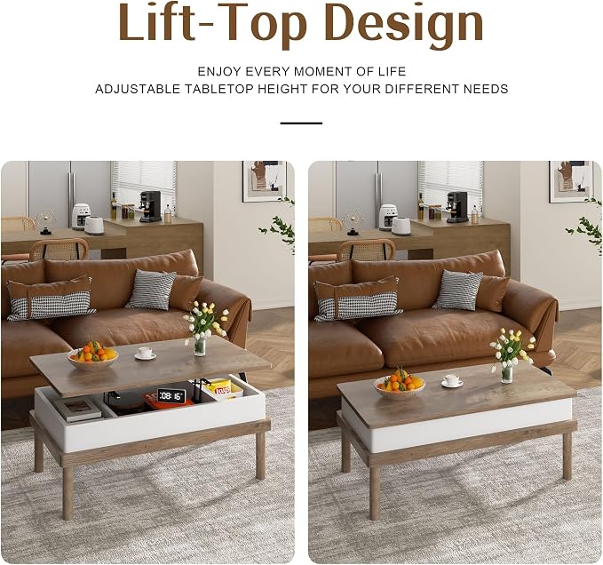 Shintenchi Coffee Table, Lift Top Coffee Table - Image 5