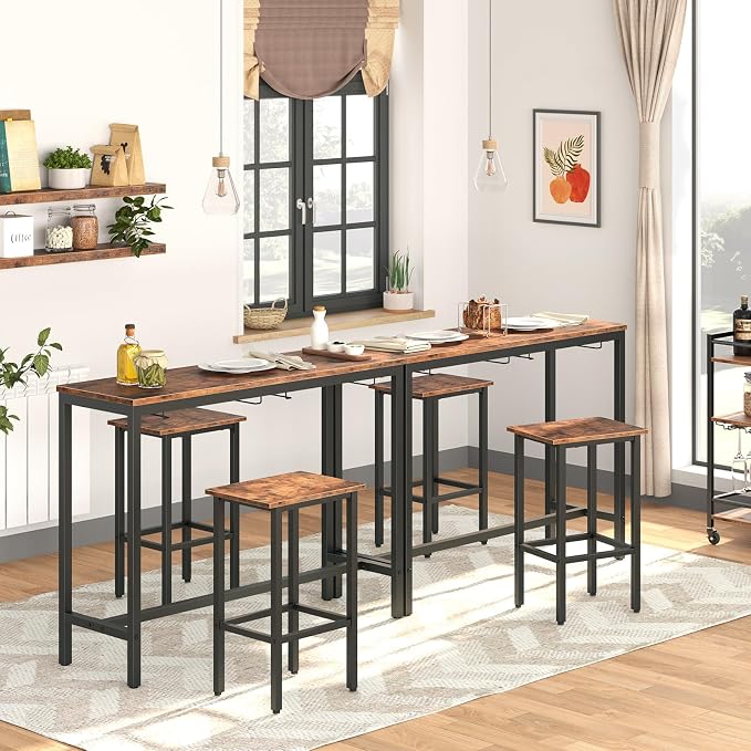 HOOBRO Bar Table Set, Pub Tables Bar Height - Image 6