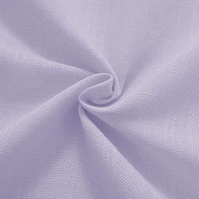 Lavender Back Tab Linen Curtains 102 Inches Length - Image 6