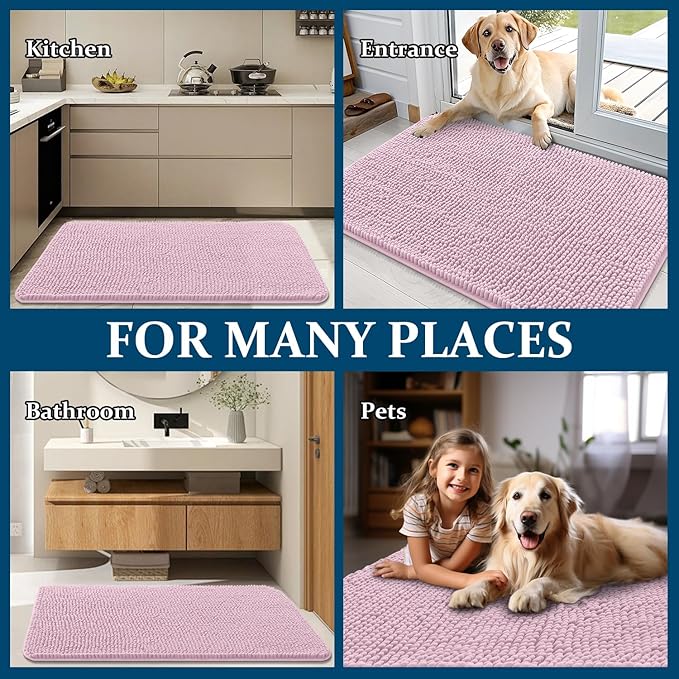 OLANLY Dog Door Mat for Muddy Paws 59x24, Absorbs Moisture and Dirt, Absorbent - Image 8