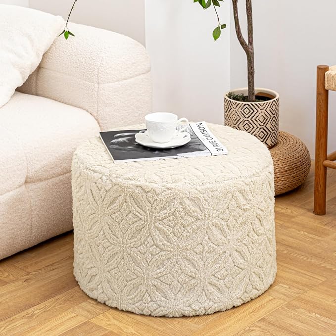 Plush Multi-Functional Ottoman Pouf – Ergonomic Ottoman Foot Rest by Unknown