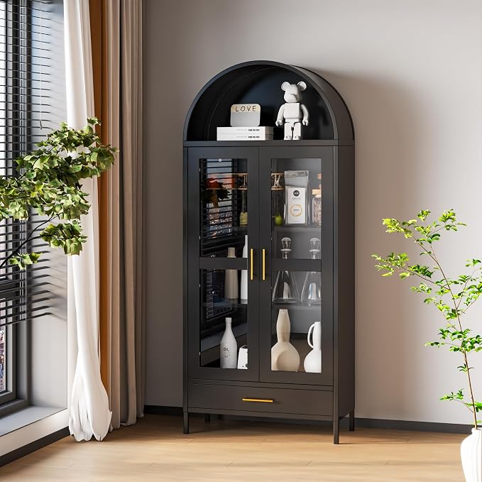 VEXPOR 73" Tall Arched Display Cabinet - Image 8