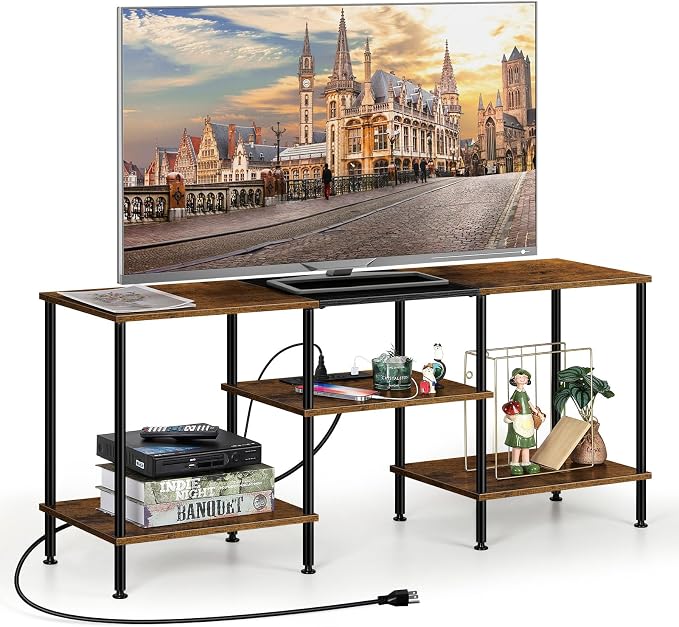 OYEAL Small TV Stand for Bedroom up to 50 inch Farmhouse TV Media Entertainment - Image 9