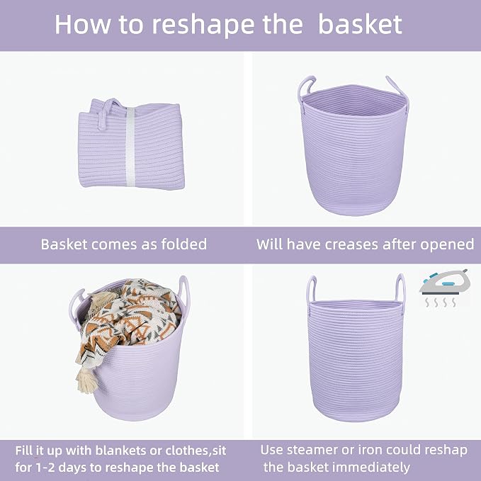 XUANGUO Rope Laundry Basket Hamper - Image 6
