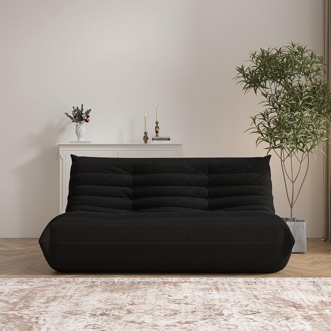 Bean Bag Chair, Loveseat Fireside Chair Bean Bag Sofa Large Bean Bag Chair - Image 4