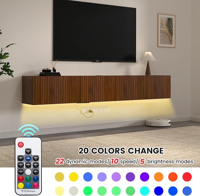 EazeHome 82" Floating TV Stand - Image 4