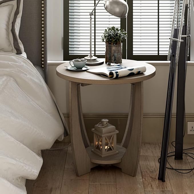 Set of 2 Rustic Farmhouse End Table - Image 7