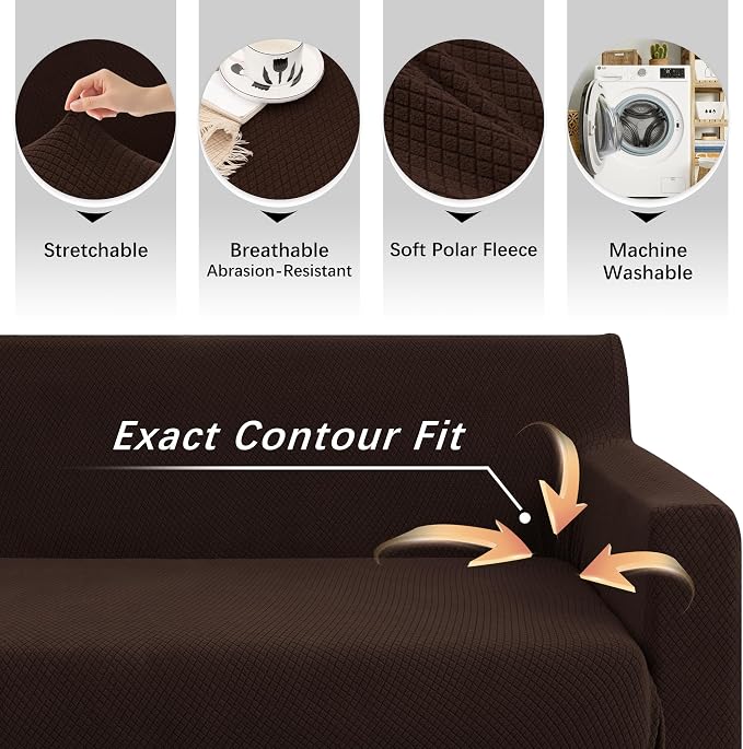 Arfntevss Stretch Sectional Couch Covers L Shaped Corner Sectional Sofa Cover - Image 5