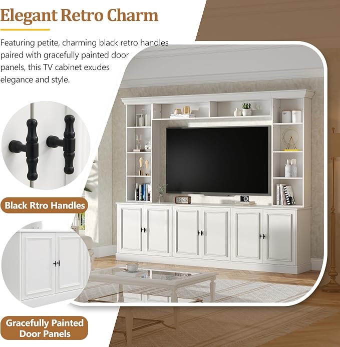 Merax 97.4" W Wall Unit Entertainment Center, TV Stand - Image 2