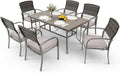 Pamapic 7-Piece Outdoor Dining Set, All-Weather Garden/Deck/Backyard Furniture by Pamapic