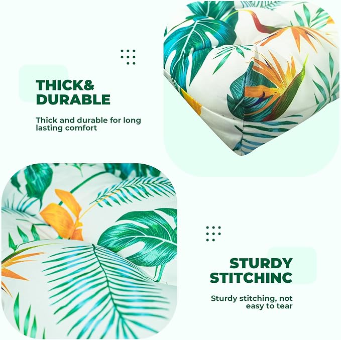 DANGHOOGY Wicker Chair Cushions, Waterproof Outdoor Loveseat Cushions - Image 5