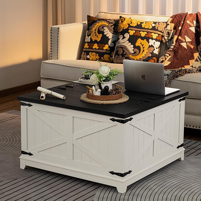 Joaxswe Farmhouse Coffee Table Set of 3, Furniture Set, Coffee Table - Image 8