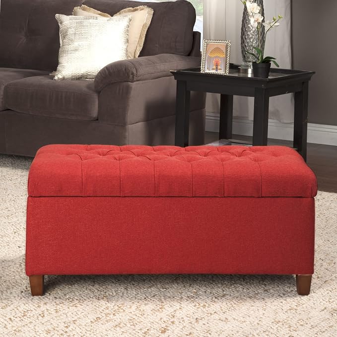Homepop Home Decor | Tufted Ainsley Button Storage Ottoman Bench - Image 6