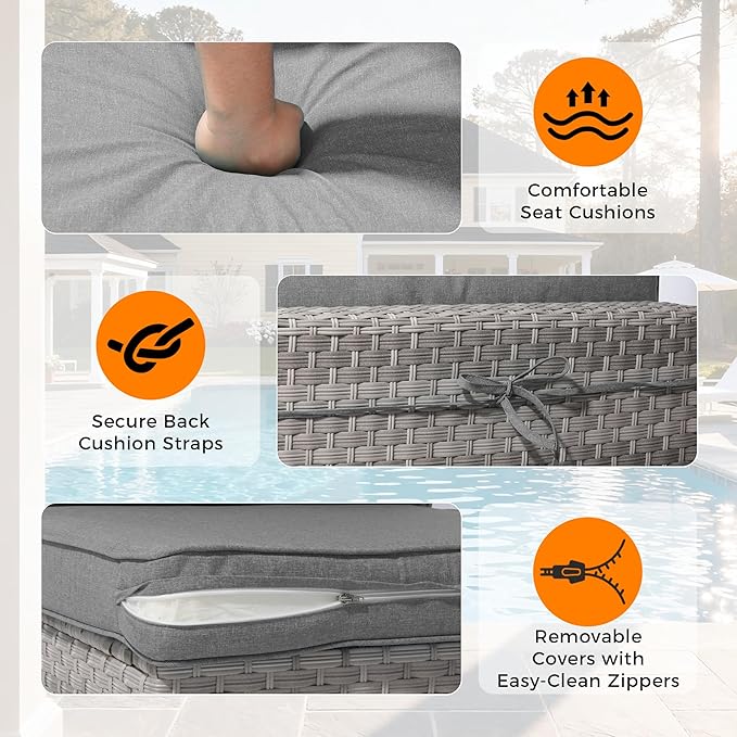 8-Seat Modern Patio Furniture Set - Image 7