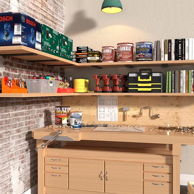 Goovilla Shelf Bracket, Heavy Duty Floating Shelf Brackets 10 inch Long - Image 5