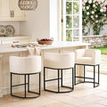 ClinQ 26" H Counter Height Bar Stools Set of 3, Modern Barrel Counter Stools by ExperienceExquisiteLife