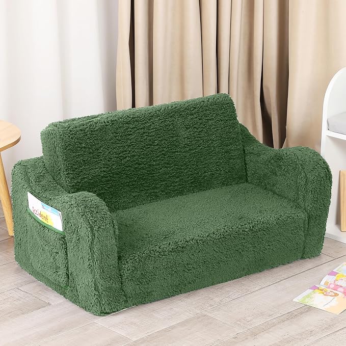 MOMCAYWEX Kids Sofa, 2-in-1 Flip-Out Foam Couch, Soft Play Lounge Chair - Image 7