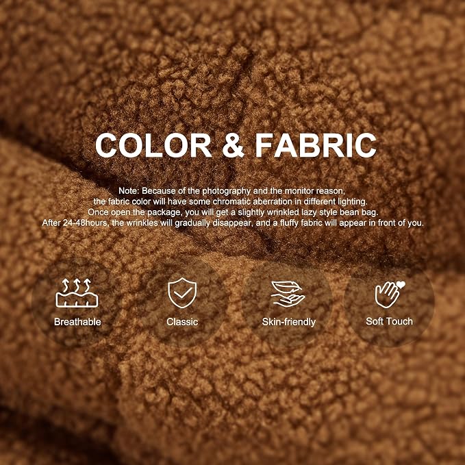 Bean Bag Chairs for Adults Giant Bean Bag Chair Memory Foam BeanBag Chair Bean - Image 3