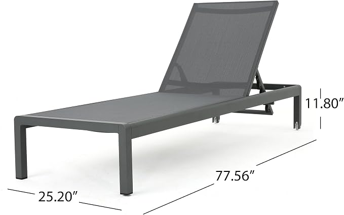 Christopher Knight Home Cape Coral Outdoor Aluminum Chaise Lounges - Image 3