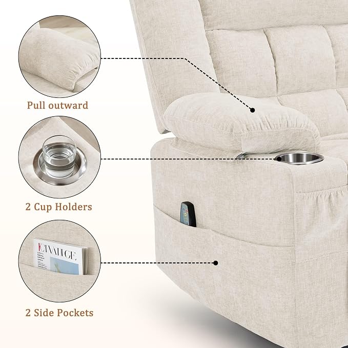 Korser 360° Swivel Rocker Recliner - Image 6