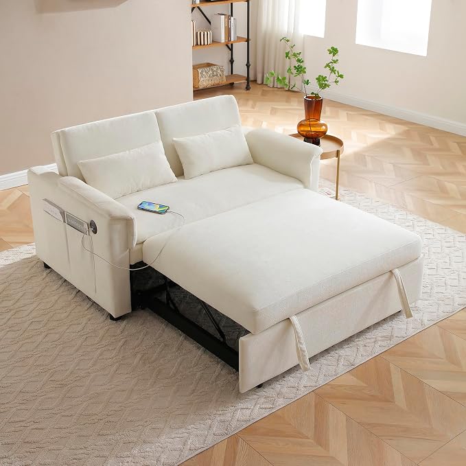 55.5" Small Sleeper Sofa Couch - Image 4