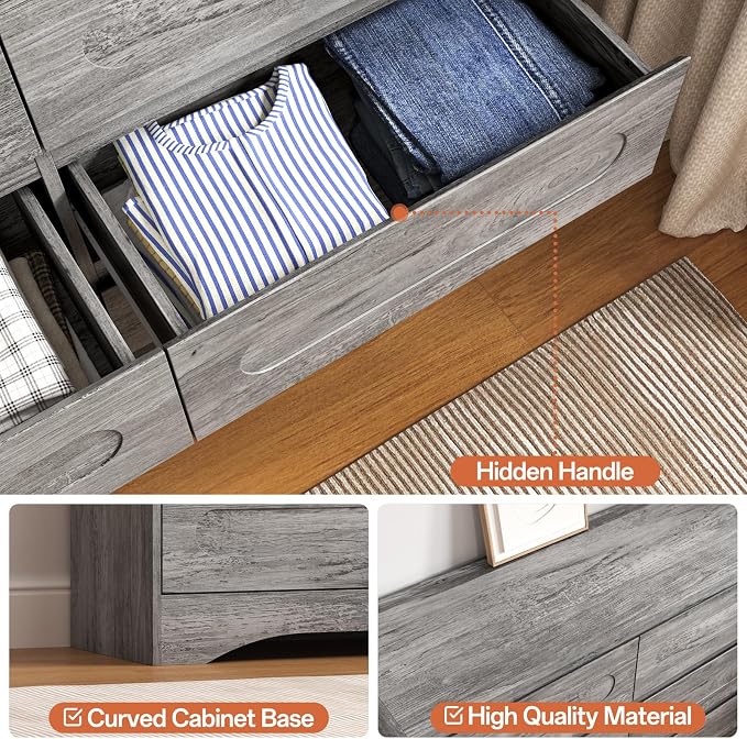 3 Piece Bedroom Set, Dresser and Nightstand Sets - Image 7