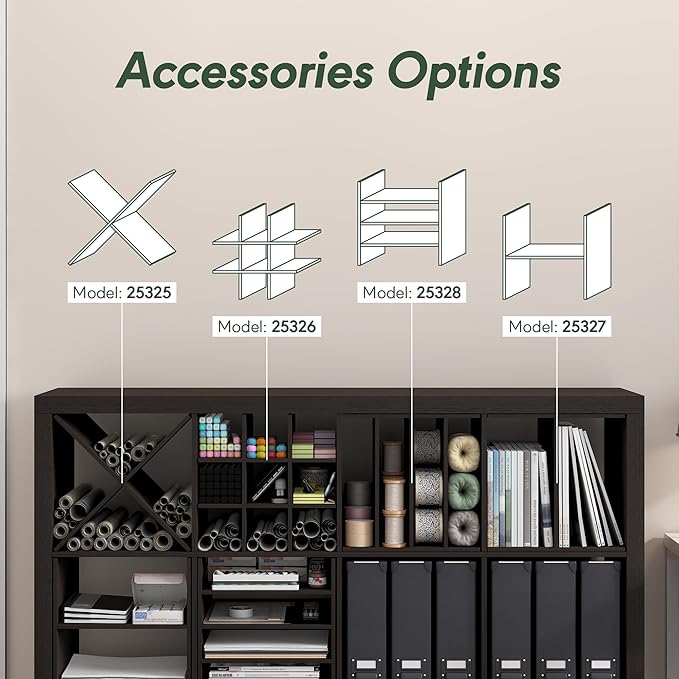 Furinno Cubicle Cube Insert, H-Shelf Cube Organizer, 2-Tier Shelf Accessory - Image 6
