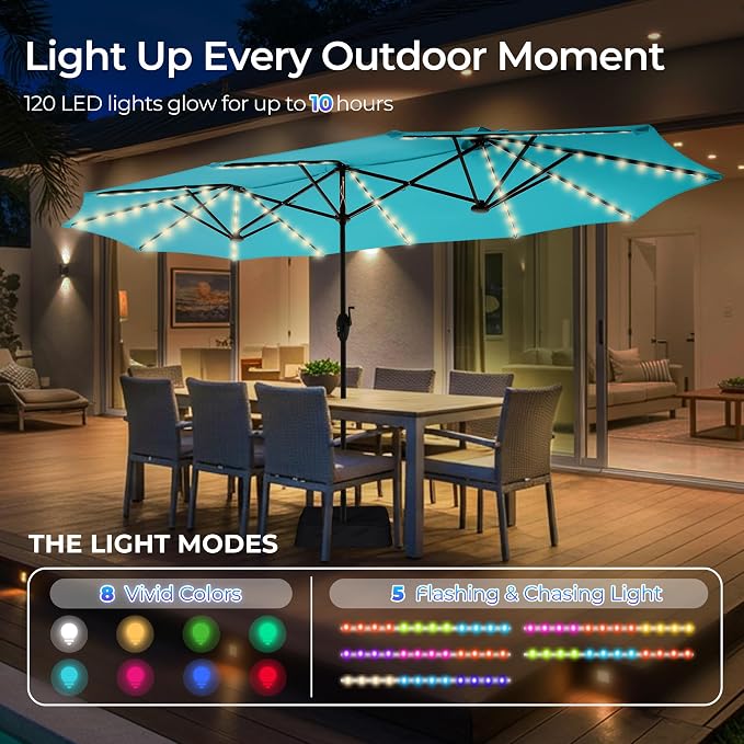 SUPERJARE 13ft Outdoor Patio Umbrella - Image 2