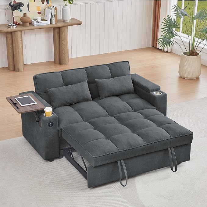Auvsoce 65'' Convertible Sleeper Sofa Bed by Unknown