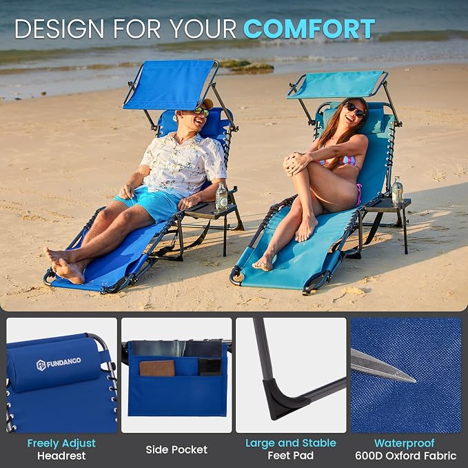 FUNDANGO Heavy Duty Tanning Chair - Image 7