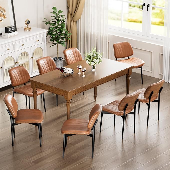 YaFiti Dining Chairs Set of 4, Dining Room and Kitchen Chairs, Mid Century - Image 8