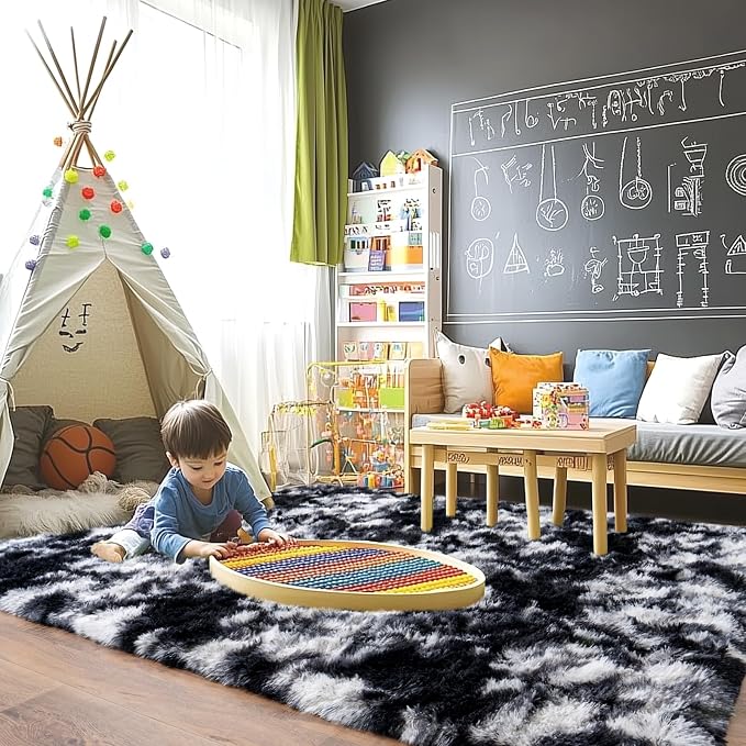 Pionblank 8x10 Rug for Living Room, Fuzzy Plush Large Area Rug, Fluffy Modern - Image 4