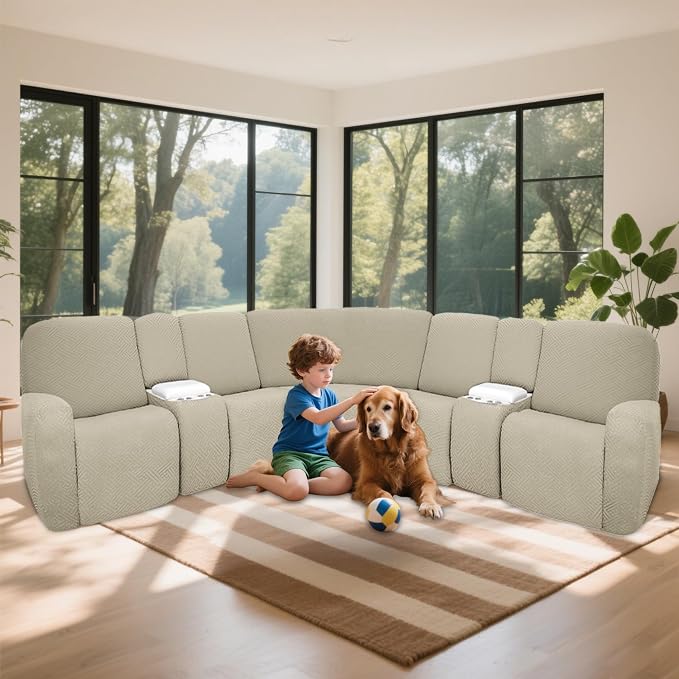 100% Waterproof Sectional Recliner Couch Covers - Image 2