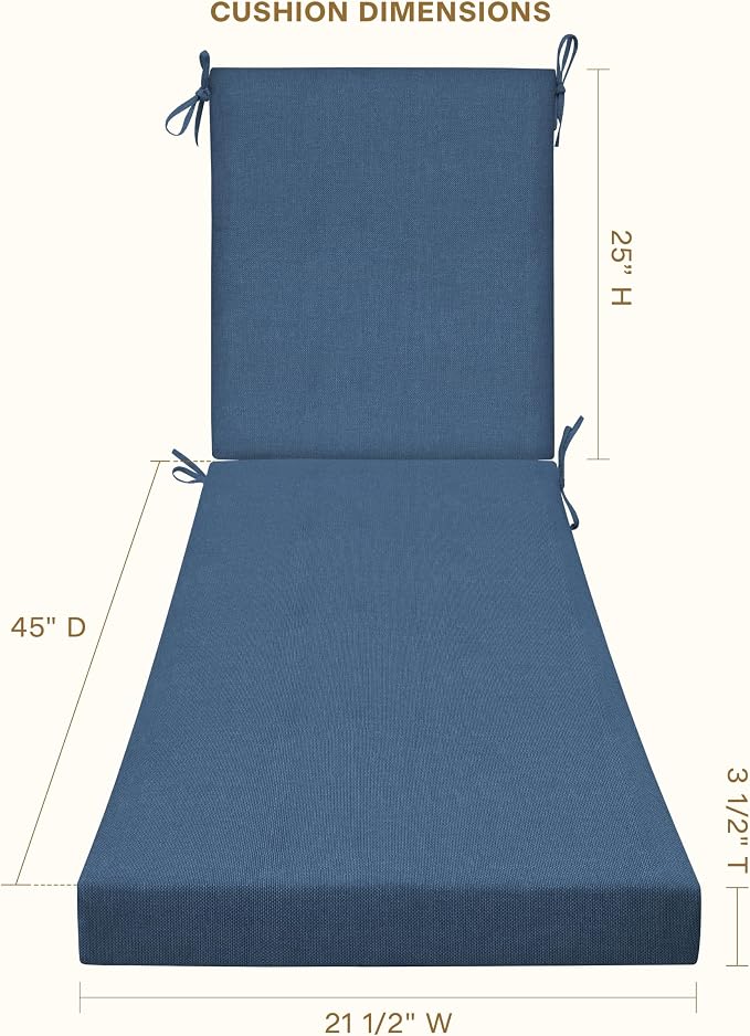 Honeycomb Outdoor Chaise Lounge Cushion - Image 2