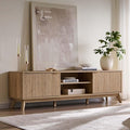 OKD 70" Mid Century Modern Fluted TV Stand, Entertainment Center, Media Console by OKD