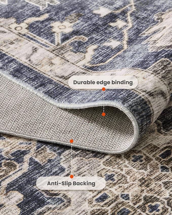 AMADA HOMEFURNISHING 5x7 Area Rugs, Washable Living Room Rug Low-Profile - Image 7