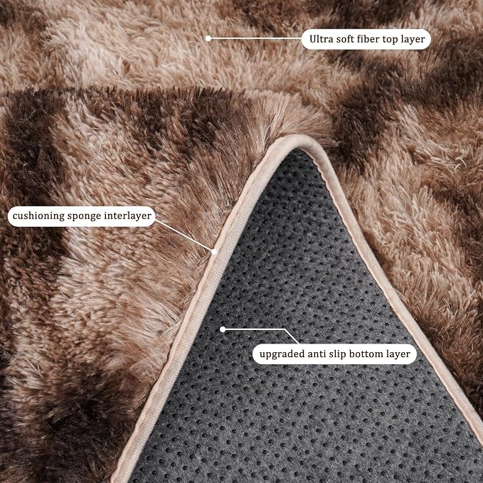 Rugs for Living Room 6x9, Soft Shaggy Modern Shag Area Rug for Bedroom - Image 5