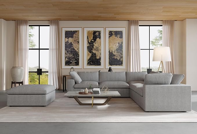 JACH V Shape Couches Sectional for Living Room, Modular Convertible Sofa Couch - Image 7